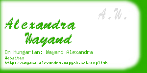 alexandra wayand business card